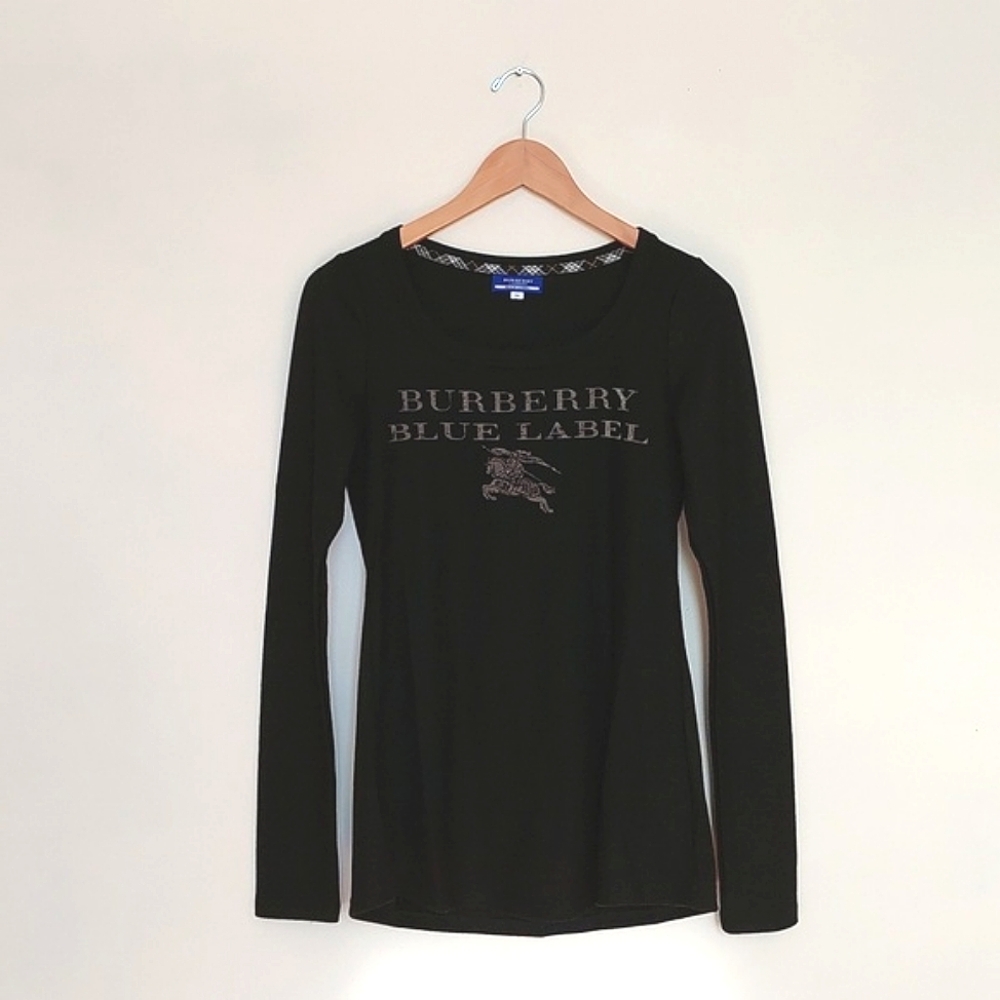 Burberry london blue label black Thin Sweater